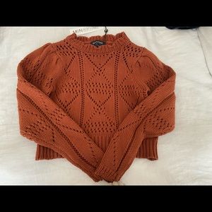 MinkPink Women’s Crochet Sweater in Ginger